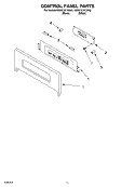 CONTROL PANEL Diagram and Parts List for KEBC101KWH0  KitchenAid Wall Oven
