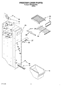 FREEZER LINER Diagram and Parts List for SS25AEXHW03  Whirlpool Refrigerator