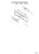 CONTROL PANEL Diagram and Parts List for RS675PXGQ6  Whirlpool Range