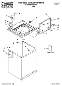 TOP AND CABINET PARTS Diagram and Parts List for ETW4400SQ0  Estate Washer