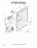 DOOR AND LATCH PARTS Diagram and Parts List for GU3200XTVY2  Whirlpool Dishwasher