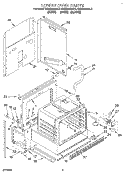 LOWER OVEN Diagram and Parts List for KEBS208BWH2  KitchenAid Wall Oven