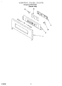 CONTROL PANEL Diagram and Parts List for KEBS107DSS8  KitchenAid Wall Oven