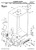 CABINET PARTS Diagram and Parts List for GS6NBEXRY00  Whirlpool Refrigerator
