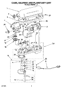 CASE, GEARING AND PLANETARY UNIT Diagram and Parts List for KP26M8XNK5  KitchenAid Mixer