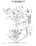 TOP AND CONSOLE, LITERATURE AND OPTIONAL Diagram and Parts List for LG5606XPW0  Whirlpool Dryer
