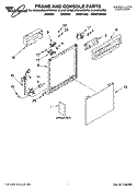 FRAME AND CONSOLE PARTS Diagram and Parts List for DU945PWPQ0  Whirlpool Dishwasher
