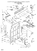 CONTROLS AND REAR PANEL Diagram and Parts List for 8LSR6233EQ0  Whirlpool Washer