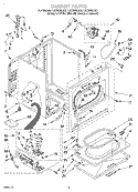 CABINET Diagram and Parts List for LGQ8858JZ0  Whirlpool Dryer