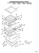 REFRIGERATOR SHELF PARTS Diagram and Parts List for GC5SHGXLS01  Whirlpool Refrigerator