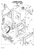 CABINET PARTS Diagram and Parts List for CGDS563SQ0  Crosley Dryer