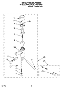 SPOUT UNIT PARTS Diagram and Parts List for KHWC160PCR0  KitchenAid Miscellaneous