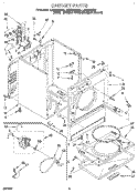SECTION Diagram and Parts List for LER7646DW0  Whirlpool Dryer