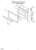 FREEZER DOOR Diagram and Parts List for RT18HDXDW05  Roper Refrigerator