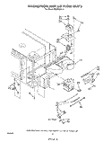MAGNETRON AND AIR FLOW Diagram and Parts List for RM278BXV4  Whirlpool Microwave Oven Combo