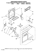 DISPENSER FRONT PARTS Diagram and Parts List for MSD2658KGB01  Whirlpool Refrigerator