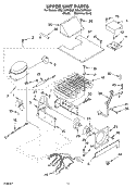 UPPER UNIT PARTS Diagram and Parts List for KBLC36FKB02  KitchenAid Refrigerator