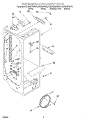 REFRIGERATOR LINER Diagram and Parts List for KSRB22FHBL01  KitchenAid Refrigerator