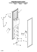 FREEZER DOOR PARTS Diagram and Parts List for KSRF25FRBL00  Whirlpool Refrigerator