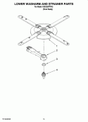 LOWER WASHARM AND STRAINER PARTS, OPTIONAL PARTS (NOT INCLUDED) Diagram and Parts List for KUDU03FTPA3  KitchenAid Dishwasher