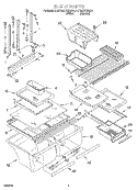 SHELF Diagram and Parts List for 8ET22DKXFN01  Whirlpool Refrigerator