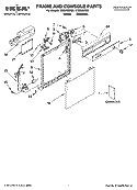 FRAME AND CONSOLE PARTS Diagram and Parts List for IUD6000RS2  Whirlpool Dishwasher