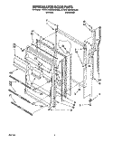 REFRIGERATOR DOOR Diagram and Parts List for KTRC18KAAL02  KitchenAid Refrigerator