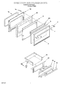 Part Location Diagram of 4372741 Whirlpool Liner, Oven Door