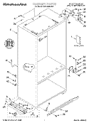 CABINET, LITERATURE Diagram and Parts List for KBRC36MHS01  KitchenAid Refrigerator