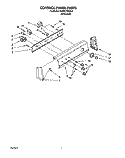 CONTROL PANEL Diagram and Parts List for KAWE778BAL0  KitchenAid Washer