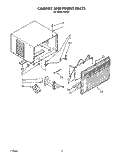 CABINET AND FRONT Diagram and Parts List for RE123  Whirlpool Air Conditioner