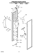 FREEZER DOOR PARTS Diagram and Parts List for KSRG22FKBT18  KitchenAid Refrigerator