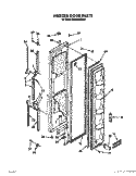 FREEZER DOOR Diagram and Parts List for 8ED22RKXXW00  Whirlpool Refrigerator