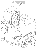 TUB ASSEMBLY Diagram and Parts List for DU920QWDQ5  Whirlpool Dishwasher
