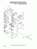 REFRIGERATOR LINER PARTS Diagram and Parts List for 6WSC21N4XW00  Whirlpool Refrigerator