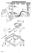 MACHINE BASE PARTS Diagram and Parts List for 7MLSR8534PW1  Whirlpool Washer