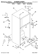 CABINET PARTS Diagram and Parts List for KTRP22EMBL01  KitchenAid Refrigerator