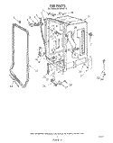 TUB Diagram and Parts List for DU1800XT0  Whirlpool Dishwasher