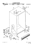 CABINET Diagram and Parts List for 8ED22PWXAW00  Whirlpool Refrigerator