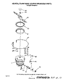 HEATER, PUMP AND LOWER SPRAY ARM Diagram and Parts List for DU9000XR9  Whirlpool Dishwasher