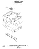 COOK TOP Diagram and Parts List for SF3000SKW0  Whirlpool Range