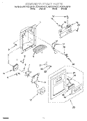 DISPENSER FRONT Diagram and Parts List for KSRS22FGWH01  KitchenAid Refrigerator