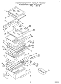REFRIGERATOR SHELF Diagram and Parts List for 7GD27DFXFT00  Whirlpool Refrigerator