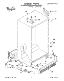 CABINET Diagram and Parts List for 8ED22DQXBN00  Whirlpool Refrigerator
