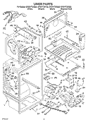 LINER Diagram and Parts List for GR2SHTXKS00  Whirlpool Refrigerator