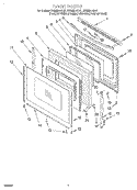 DOOR Diagram and Parts List for GS395LEGZ0  Whirlpool Range