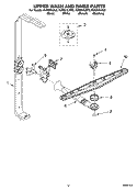 UPPER WASH AND RINSE PARTS Diagram and Parts List for KUDI01ILBL0  KitchenAid Dishwasher