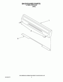 BACKGUARD PARTS Diagram and Parts List for RF3010XEW2  Whirlpool Range