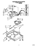 MACHINE BASE Diagram and Parts List for LLV6144BN0  Whirlpool Washer