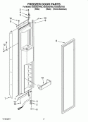 FREEZER DOOR PARTS Diagram and Parts List for KSSS36QTB03  KitchenAid Refrigerator
